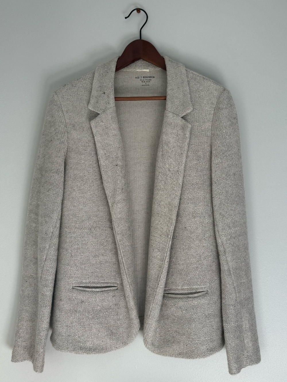 Holt Renfrew Beige Linen Blazer | 85% Linen | Structured | Size S